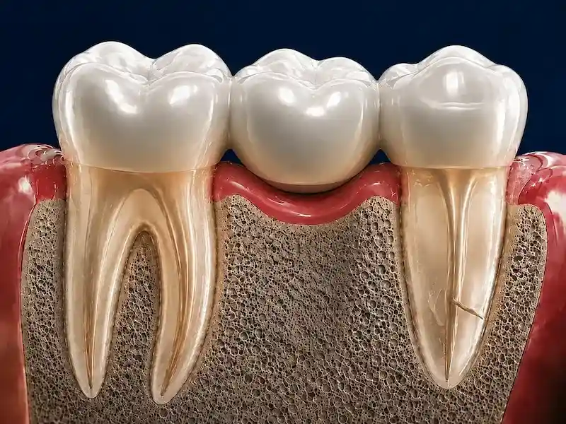 Dental Bridge in Tijuana - After Dental bridge replacing a missing tooth in Tijuana
