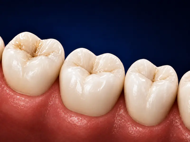 dental-crown-tijuana-after Lower molar restored with a natural-looking zirconia crown in Tijuana